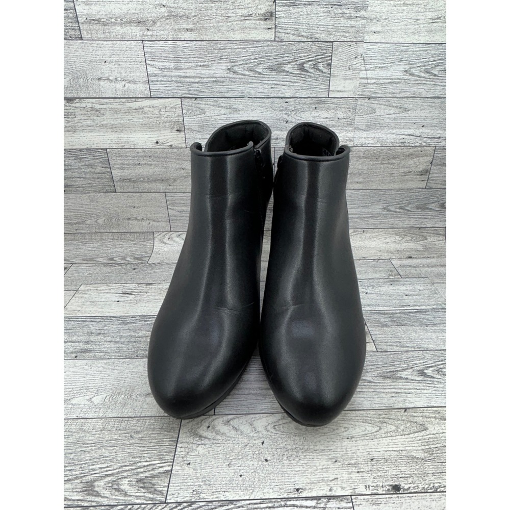 Clarks Collection Womens Black Ankle Boots Side Zip Stiletto Heel Size‎ 11 M